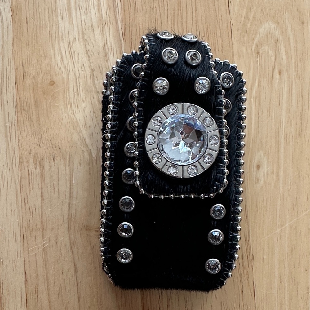 Montana West Black and Silver Embellished Accessory